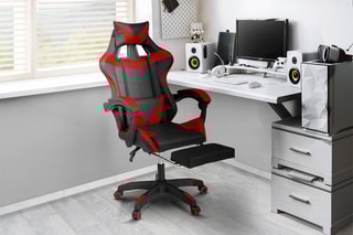 Fauteuil à roulettes - Noir et rouge