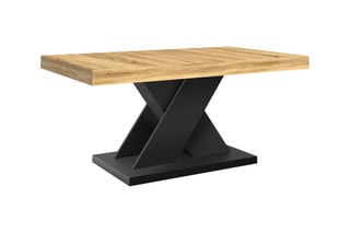Table basse Alexia - Imitation bois et noir