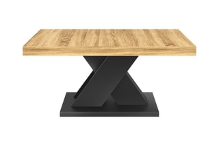 Table basse Alexia - Imitation bois et noir