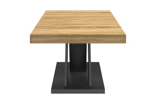 Table basse Alexia - Imitation bois et noir