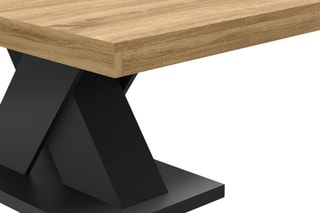 Table basse Alexia - Imitation bois et noir