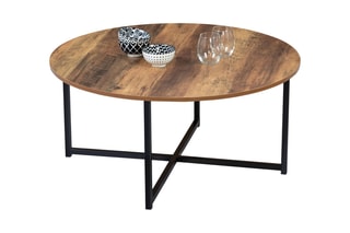Table basse Elize - Noir et imitation bois