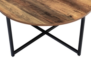 Table basse Elize - Noir et imitation bois