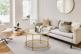 Table basse ronde en verre Siena - 70 x 45,5 x 70 cm