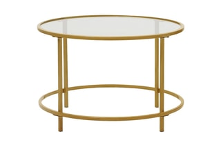 Table basse ronde en verre Siena - 70 x 45,5 x 70 cm