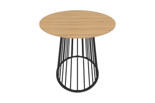 Table à manger Adelle - Imitation bois et noir