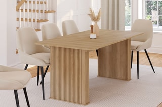 Table à manger extensible Albane - Imitation bois