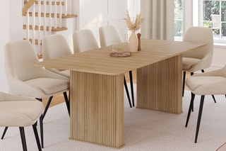 Table à manger extensible Albane - Imitation bois