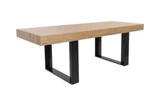 Table Brixton - Imitation bois et noir