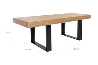 Table Brixton - Imitation bois et noir