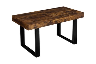 Table extensible Brixton - Imitation bois vieilli et noir