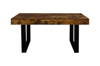 Table extensible Brixton - Imitation bois vieilli et noir