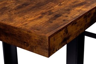 Table extensible Brixton - Imitation bois vieilli et noir