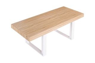 Table extensible Brixton - Imitation bois et blanc