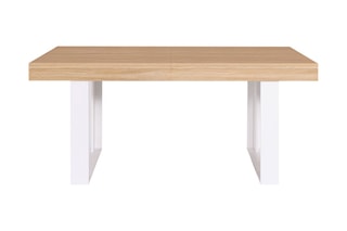 Table extensible Brixton - Imitation bois et blanc