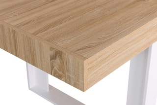 Table extensible Brixton - Imitation bois et blanc