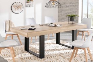 Table extensible Budapest - Imitation bois et noir