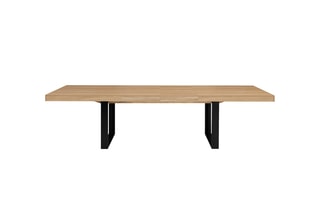 Table extensible Brixton - Imitation bois et noir