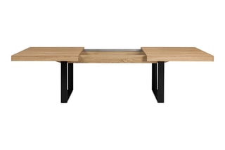 Table extensible Brixton - Imitation bois et noir