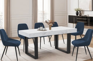 Table extensible Brixton - Blanc et noir