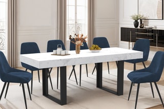 Table extensible Brixton - Blanc et noir