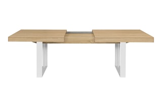 Table extensible Brixton - Imitation bois et blanc
