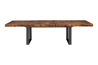 Table repas extensible Brixton - Imitation bois et noir