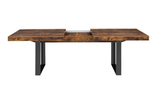 Table repas extensible Brixton - Imitation bois et noir