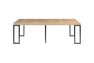 Table extensible Manufacture - Imitation bois et noir