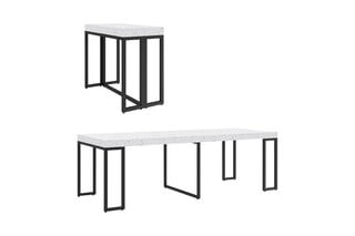 Table extensible Glam - Blanc et noir