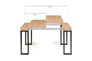 Table extensible Manufacture - Naturel et noir