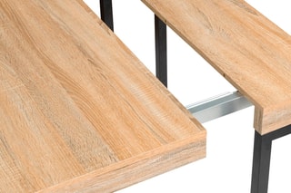 Table extensible Manufacture - Noir et imitation bois