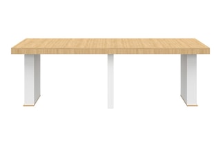 Table à manger extensible Tania - Imitation bois et blanc