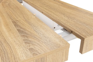 Table à manger extensible Tania - Imitation bois et blanc
