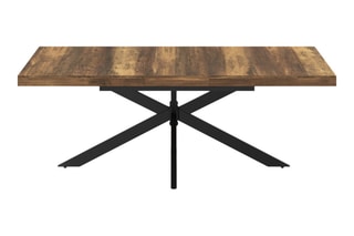 Table à manger extensible Eliza - Imitation bois et noir