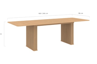 Table extensible Faustine - 160/240 x 90 x 75 cm