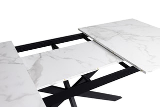 Table extensible Glam - Blanc et noir