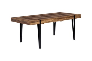 Table extensible Hudson - Imitation bois et noir