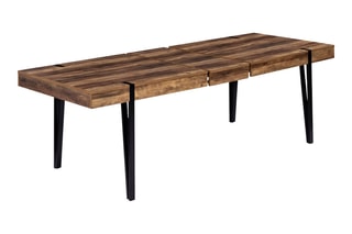 Table extensible Hudson - Imitation bois et noir