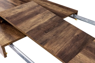 Table extensible Hudson - Imitation bois et noir