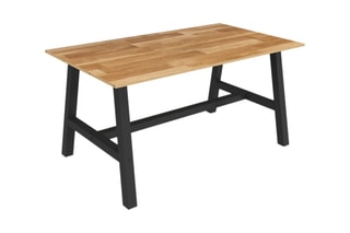 Table à manger extensible Mathilde - Imitation bois et noir