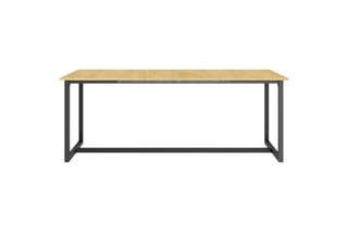 Table à manger extensible Memphis - Imitation bois et noir