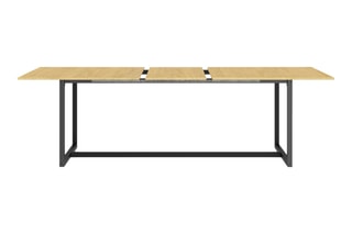 Table à manger extensible Memphis - Imitation bois et noir