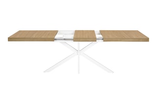 Table extensible Memphis - Imitation bois et blanc