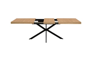Table extensible Spider - Imitation bois et noir