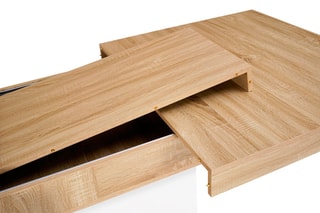 Table extensible Tania - Naturel et blanc