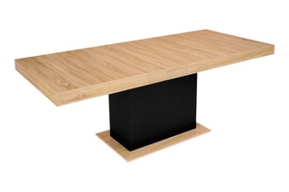 Table extensible Tania - Naturel et noir
