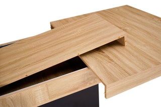 Table extensible Tania - Naturel et noir