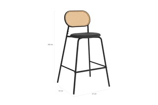 2 tabourets Clarisse - 56 x 51 x 102 cm