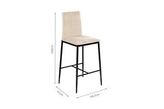 4 tabourets de bar Jade - 43 x 100 x 46,5 cm